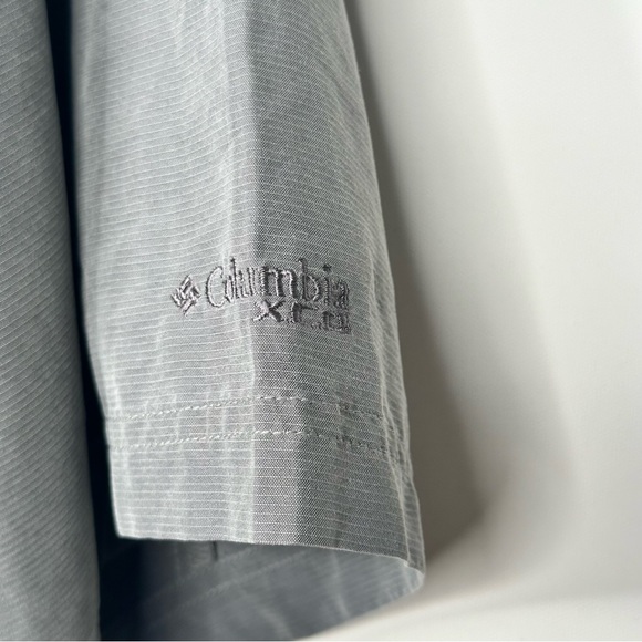 Columbia Sportswear Outdoor Camp Gray Short Sleeve Button Down Shirt - Picture 4 of 9